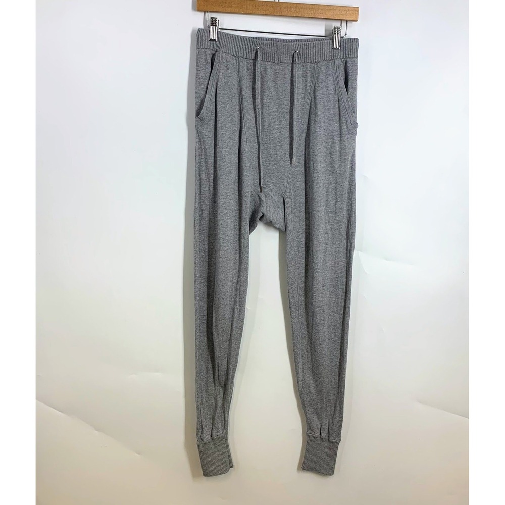 L A M B Women's Cashmere Lounge Pants Sweatpants Joggers Drawstring Ribbed SZ S